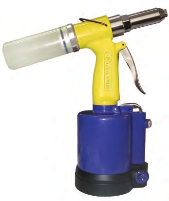 44 AIR TOOLS PR14 Air Riveter - 3/32", 1/8", 5/32", 3/16" and Capacity RIVETERS Includes the following nosepieces: 1/4 (6.4mm), 3/16"(4.8mm), 5/32"(4mm), 1/8"(3.2mm), 3/32"(2.