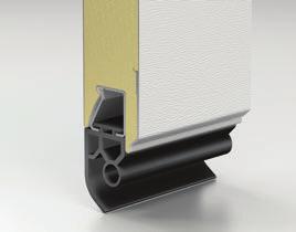 Side double leaf seal Reliable sealing ALUTECH/GUENTHER sectional doors have special seals made of elastic polymeric rubber located along the entire door