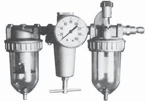 (Fig. 2) Combination Foot Valve. Pressure Regulator with Gauge and Lubricator, mounted in Portable Carrying Case.