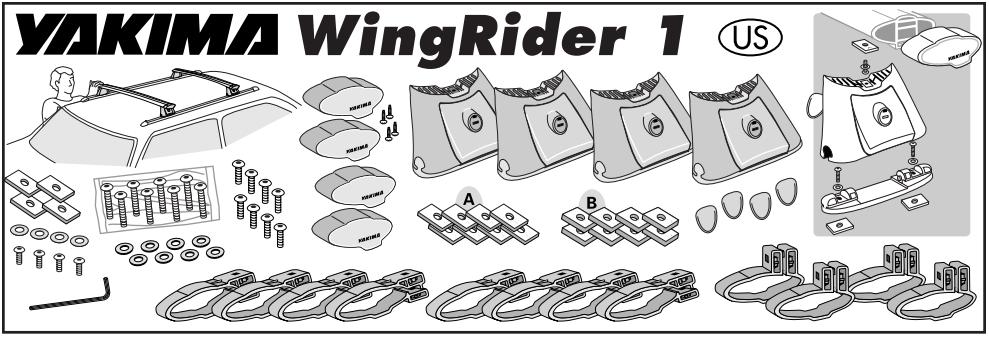 WingRider 8000309 (Wing Rider 1), 8000310 (Wing Rider 2) Produced 1997 1999 Packaged with 4 verticle and 8 horizontal