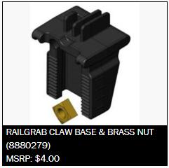 less than 1 1/16" (27mm) Medium claw- For most factory rail heights between 1 1/16"-1 3/4" (27-44.