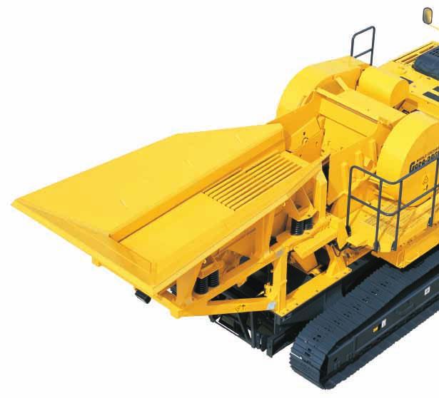 BR350JG M OBILE WALK-AROUND CRUSHER Komatsu's newly designed BR350JG enters into the market as the most technologically advanced machine on the market and is ready to meet the needs of the 21st