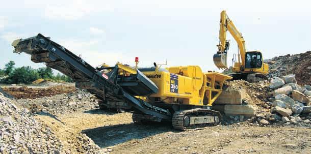 BR350JG M OBILE SPECIFICATIONS CRUSHER ENGINE Model............................. Komatsu SA6D102E-1 Type................... 4-cycle, water-cooled, direct injection Aspiration.
