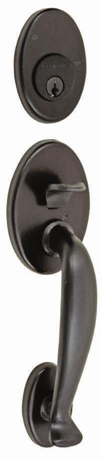 RIVER R ROCK 2 PIECE LIST TUBULAR HANDLESET $448 DUMMY HANDLESET $448 MAT CHING INTERIORS PAGES 56-57 MAT CHING DEADBOLT S PAGE 46 ENTRY HARDWARE KEYED ENTRY HANDLESETS INTERIOR VIEW Shown with: 07 -