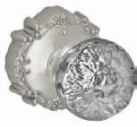 D9 Oval Floral Rose 19 Scalloped Clear Knob D8