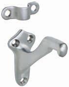HARDWARE ACCESSORIES HANDRAIL BRAC KETS HRBRCK-01 BASE: 2-15/16 HIGH x 1-1/2 WIDE BASE TO CENTER OF RAIL: 2-3/4 HRBRCK-02 BASE: 2-1/4 HIGH x 1-3/8 WIDE BASE TO CENTER OF RAIL:
