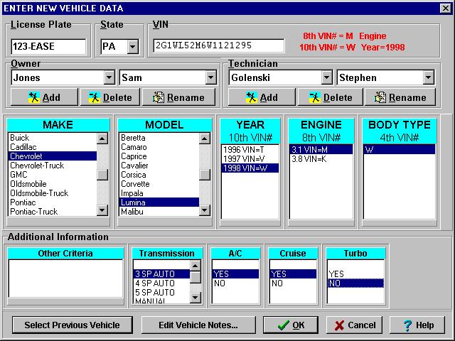 View, Graph & Record Live Data On Your PC Vehicle Selection Screen!