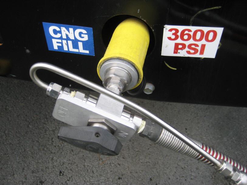 3. Pull Yellow Sleeve Back to Disconnect Type 2 CNG Connector 2.