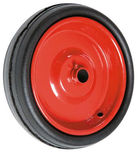 Industrial : Solid black rubber tyre, metal centre wheels 280mm - 330mm diameter 250kg - 300kg load capacity 280 WHEEL 330 WHEEL Solid rubber tyre Metal centre Tyre Bearing Type Bore Hub Length Cap.