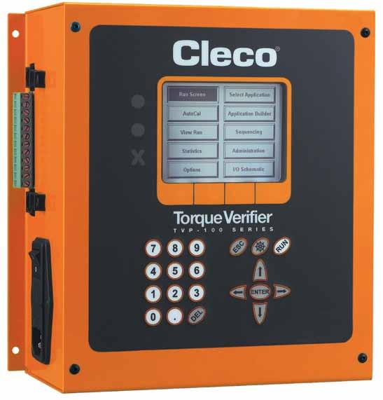 Accessories Cleco TVP-100 Series Torque Verifier The TVP-100 Series Torque Verifier provides low-cost assembly assurance for pneumatic screwdrivers, nutrunners and pulse tools.