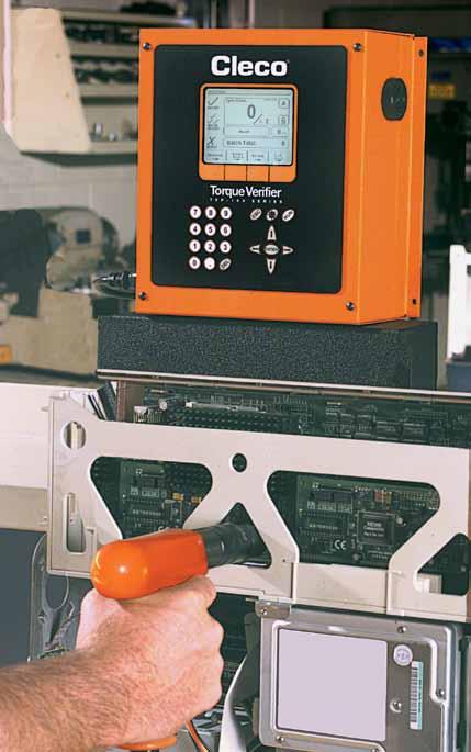 Accessories Cleco TVP-100 Series Torque Verifier Features Verifies fastener installation with OK/NOK audio and visual indicators On screen verification of individual fastener assembly status with