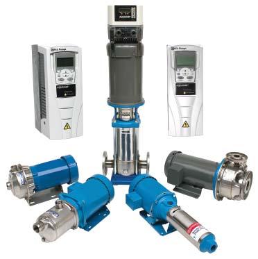 Eliminate large pressure tanks, separate control panels, by-pass lines, automatic valves, etc. Up to four pumps can be linked for automatic alternation.