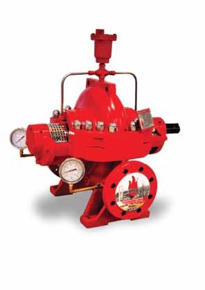 CENTRIFUGAL FIRE PUMPS SPLIT CASE 50/60 HZ Volute Type Thru-Bore Casing Frame-Mounted Design Small Footprint Ideal for Retrofit Dynamically Balanced Double Suction Impeller Heavy Duty With Heavy Wall