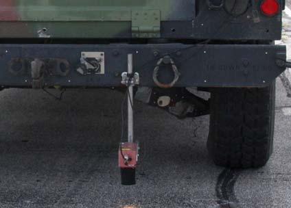 To maintain even weight distribution a rack for additional weights was installed on the front bumper; see Figure 2.