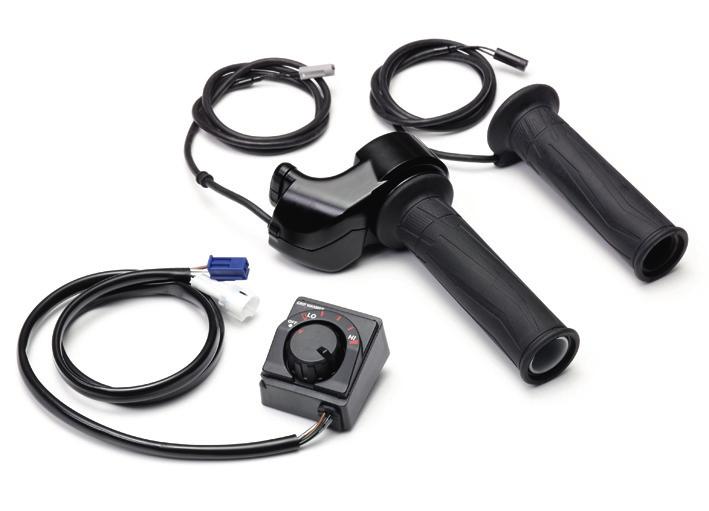 99 Same as original seat Grip Heater Super Ténéré Electrically heated hand grips Seamlessly fits the Super Ténéré Warms hands during cold riding conditions Auto shut-off function conserves battery