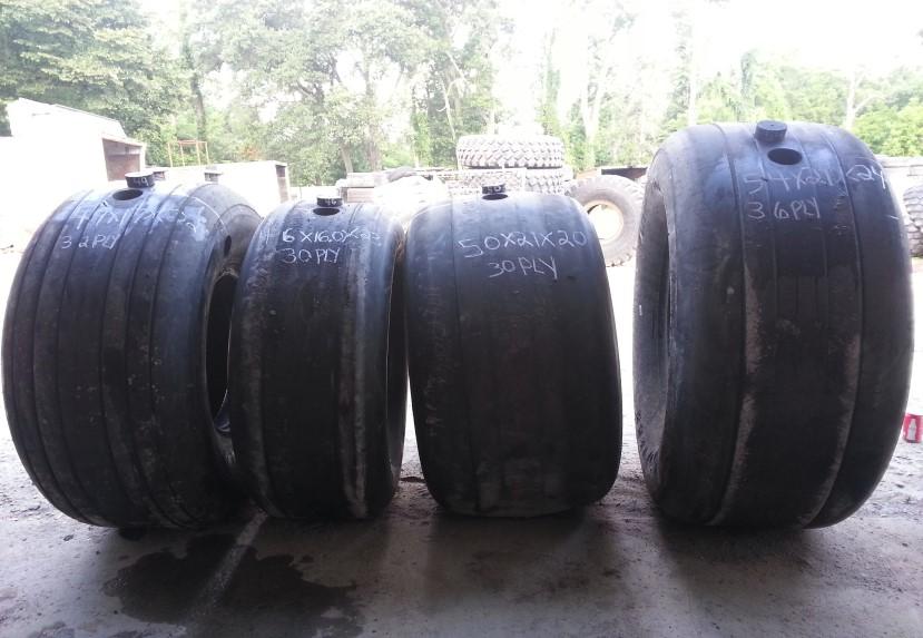 Aircraft tires are made from natural rubber and are much less susceptible to weathering,