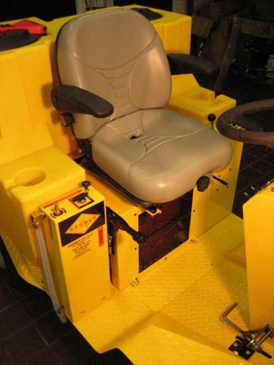 Operator Comfort The suspension seat is adjustable is for operator weight and comfort with a wide range of positions available. Adjustable arm rests included.