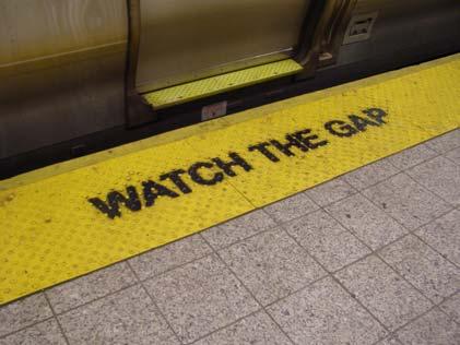 Additionally, Watch the Gap signs are being attached to platform edges,