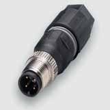 Actuator sensor interface M12 - connector Field wireable connector, M12 straight Male / female - A coded Fast connection method, IDC method of termination