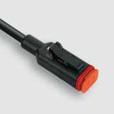 Suppression Technology Suppressors for valves Deutsch DT06-2S with integrated protection device + LED 2pin version, protected against reverse polarity, moulded PUR connecting cable 2 0.