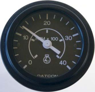 Tachometer 52mm diameter Smaller part, 270 pointer sweep, signal input from pick up or W alternator.