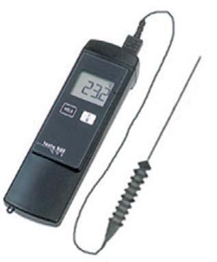 Portable thermometer (contact or immersion) Thermometer Scale 60 C to +1000 C Battery 9 Volts P/N 19.2229 Case InPVC P/N 19.