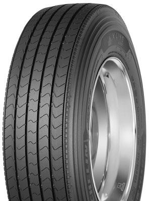 TRAILER TIRES X LINE ENERGY T LINE HAUL SmartWay fuel efficiency (1) with excellent mileage and casing durability in a trailer tire designed specifically for line haul conditions 10% improved rolling