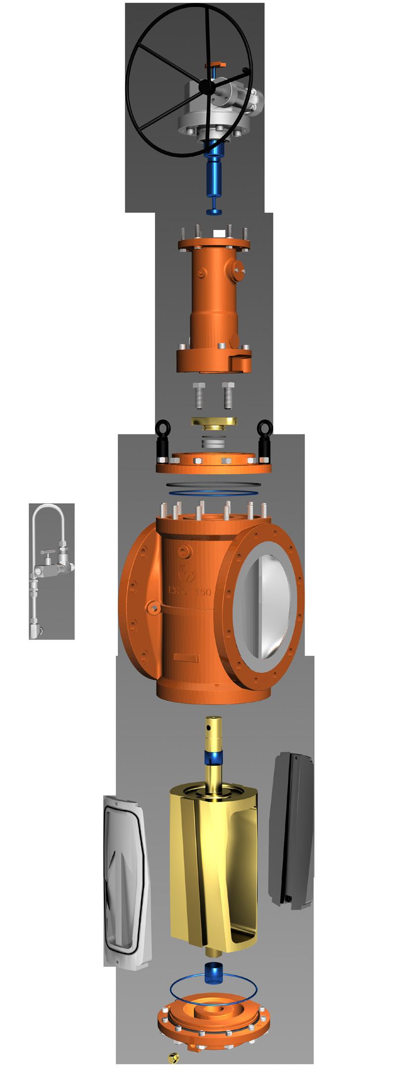 Features & Benefits Double Block & Bleed At the heart of L&T Plug Valve are two seats energised by a single obturator, and a drain port between the seats.