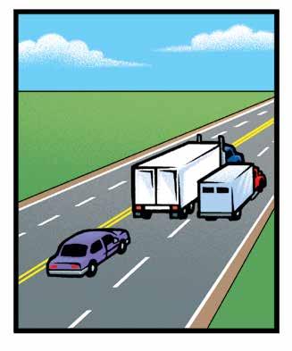 Common driving conditions Passing It can take considerable time for a truck to pass another vehicle or for another vehicle to pass a truck.