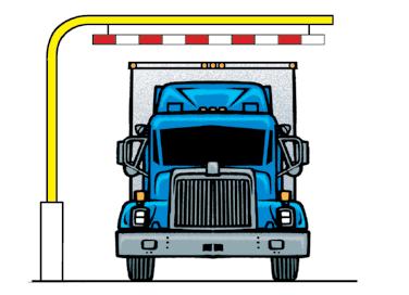 Overhead clearances are posted before you arrive at an underpass or tunnel.