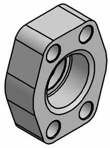 In-Line Accessories Flanges Flat Socket Weld Flange Specifications Code 61 and 62 Figure 1 Front View Figure 2 Code 61, O-Ring (Figure 1) Donaldson Pipe Pad Dimensions (in.