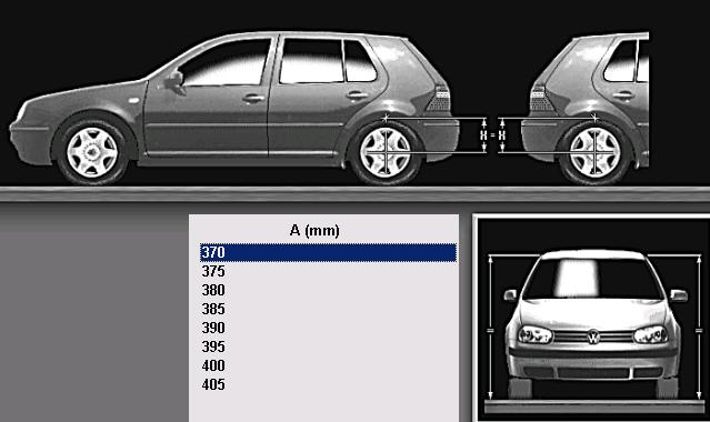 The ride height has to be measured at certain points defined by