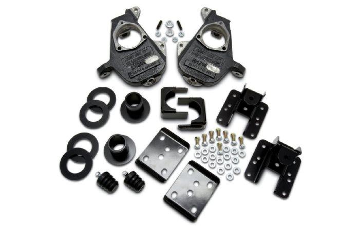 McGaughys included everything needed in one part number to lower this 2014 GM truck as much as four inches up front