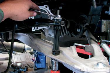 7. Our 7-inch lift system reused the sway bar and its end links, but the pieces needed