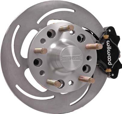 vehicles. Slotted rotors further reduce weight.