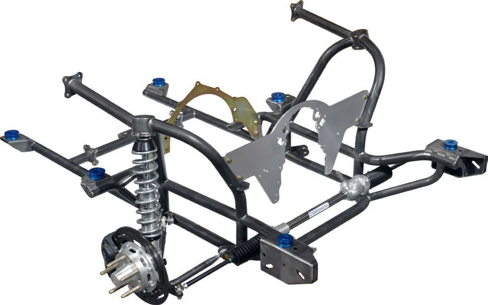 Pricing and Options 7705 Strut Clip 4130 Bolt-On 67-69 Camaro Includes: 4130 round-tube frame clip, double-adjustable struts, control arms with 4130 rod ends, billet satin-finish drag-race rack with