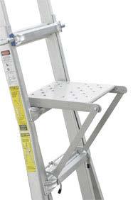 There are load limits, as determined by the manufacturer, for both the ladder rail and the hanger.