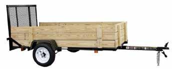(512915) 1699 99 100 6 x14 Heavy Duty Wood Floor Trailer 2,000 lb payload capacity. 15 radial tires.