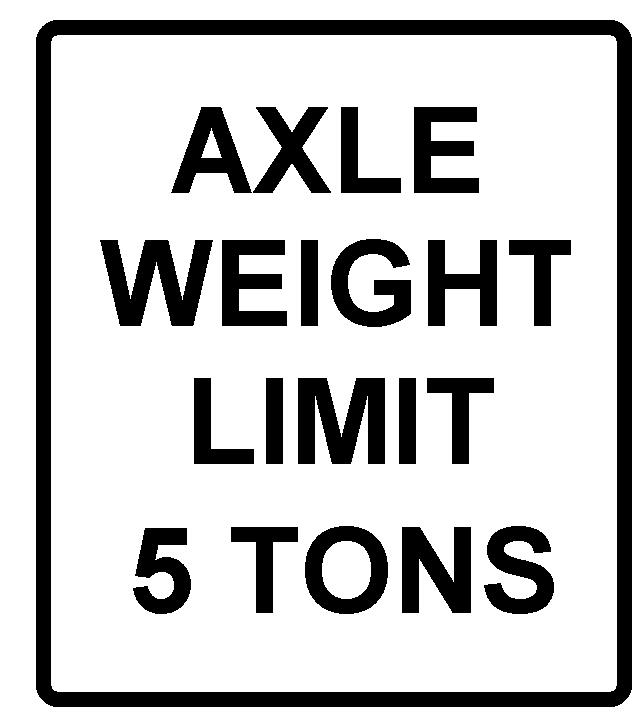 MAXIMUM - ALL VEHICLES MAXIMUM - BY CLASS As illustrated above, posted load limit signs will indicate the maximum allowable weight for all vehicles, or the maximum allowable weight for different