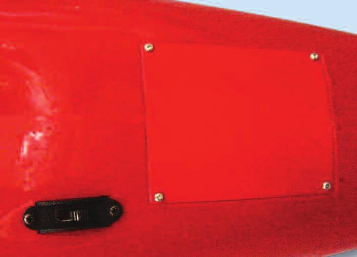 Secure with the supplied landing gear straps and screws.