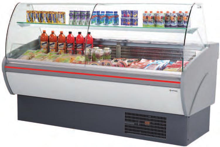 116 EUROMINI Serve Over Counter with under storage - Only 931mm deep NEW PRODUCT 250 208 200 260 900 1264 600 931 EUROMINI VPR Curved or Flat glass models Illumination to under-side of intermediate