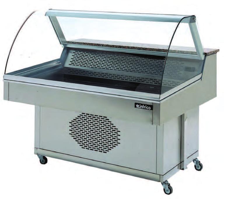 61 General Purpose Display & Fish Display VRP1300 / VRC1300 Interior/exterior 304 stainless steel Internally illuminated VRP model has drain in the deck Electronically controlled Digital temp display