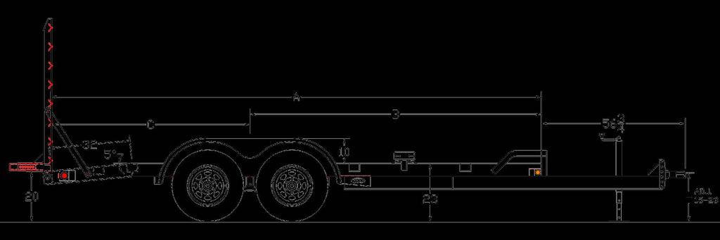 10ET Pro Series Tandem Axle Equipment G.V.W.R. 9,990# Axle (2) 5,200# EZ Lube w/electric Brakes G.A.W.R. (Ea.