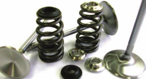 VALVE TRAIN All components are carefully selected & matched for every kit combination. Valves are one piece stainless with HD chrome plating not flash plating.