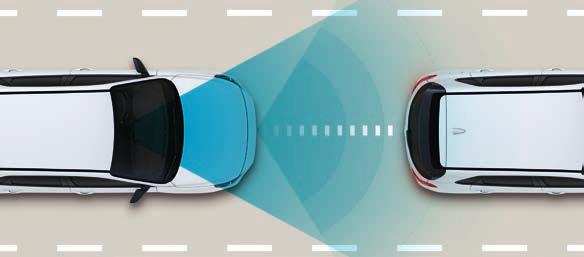 Operating in three stages using camera sensors, it warns the driver visually and audibly.