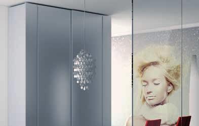 PREMIER SYSTEMS Sliding, adjustable system of wardrobe doors with veneered panels, equipped with dampered air