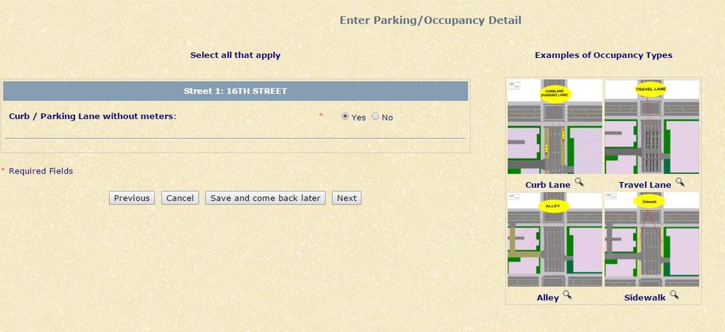 Select the type of parking spaces you re reserving.