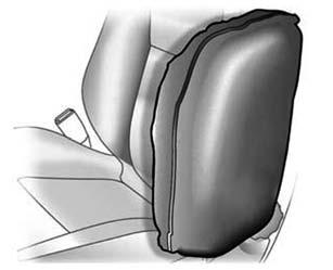 3-14 Seats and Restraints The side airbag system consists of an airbag in each front seat backrest. This can be identified by the word AIRBAG.