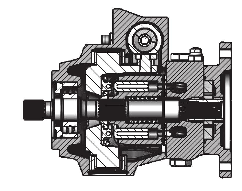DESCRIPTION models are variable displacement axial piston pumps, with swashplate system, for closed loop hydrostatic transmissions.
