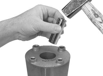 the front of the oil reservoir using a suitable tool.